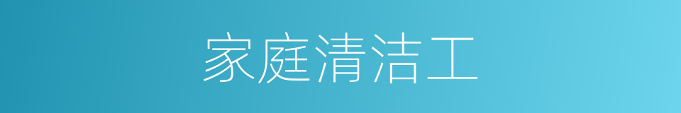 家庭清洁工的同义词