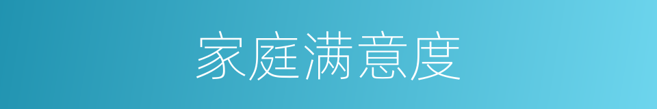 家庭满意度的同义词
