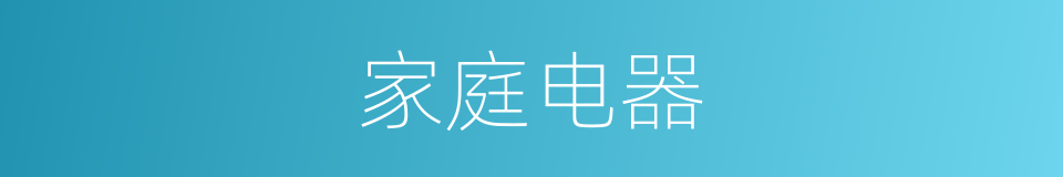 家庭电器的同义词