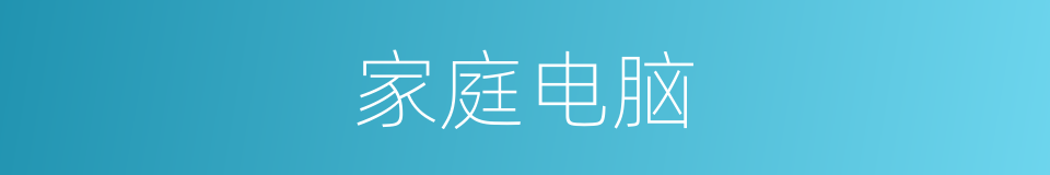 家庭电脑的同义词