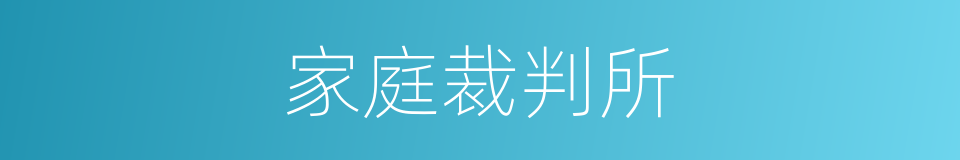 家庭裁判所的同义词