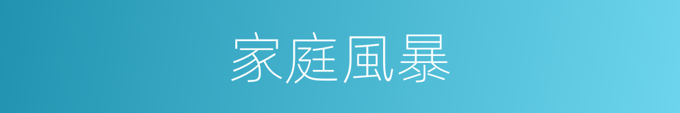 家庭風暴的同義詞