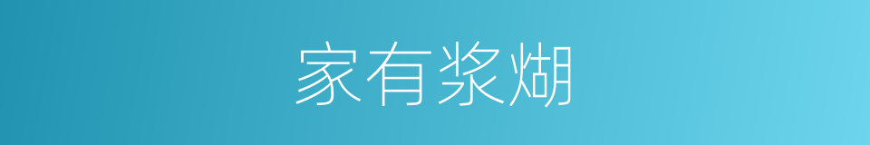 家有浆煳的同义词