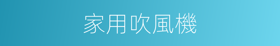 家用吹風機的同義詞