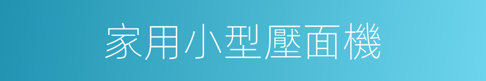 家用小型壓面機的同義詞