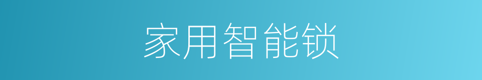 家用智能锁的同义词