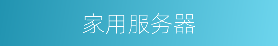家用服务器的同义词