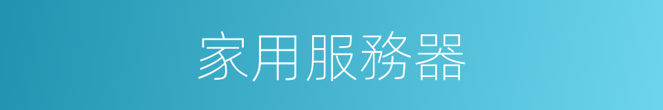 家用服務器的同義詞