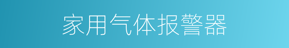 家用气体报警器的同义词