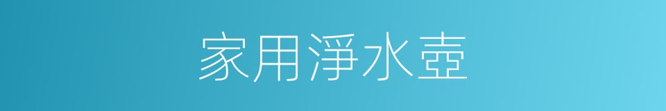 家用淨水壺的同義詞