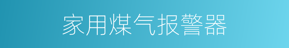 家用煤气报警器的同义词