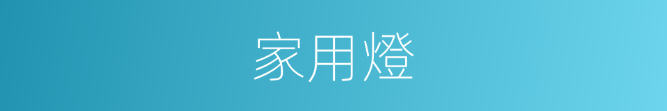 家用燈的同義詞