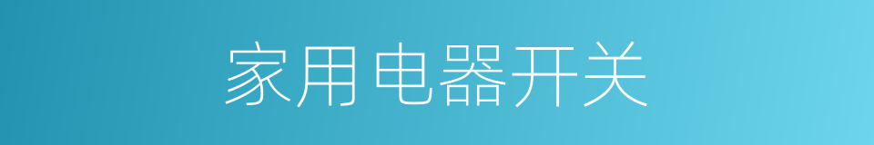 家用电器开关的同义词