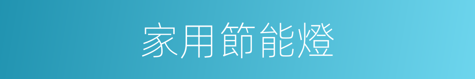 家用節能燈的同義詞