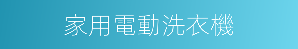 家用電動洗衣機的同義詞