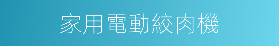 家用電動絞肉機的同義詞