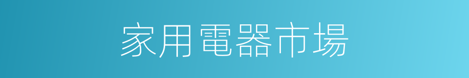 家用電器市場的同義詞