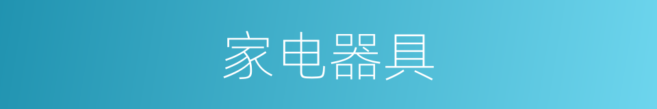 家电器具的同义词