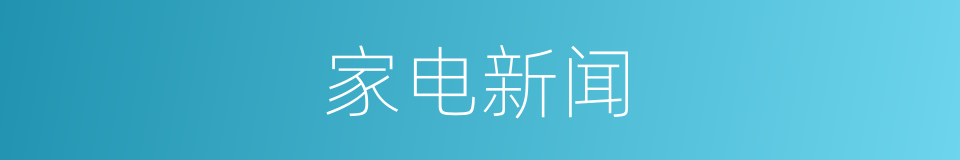 家电新闻的同义词