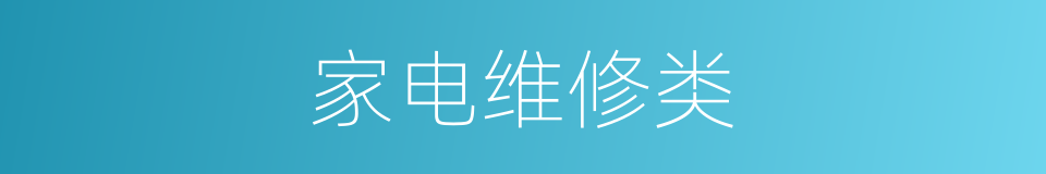 家电维修类的同义词