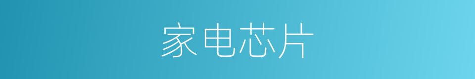 家电芯片的同义词