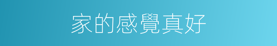 家的感覺真好的同義詞