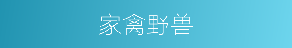 家禽野兽的同义词