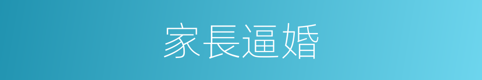 家長逼婚的同義詞