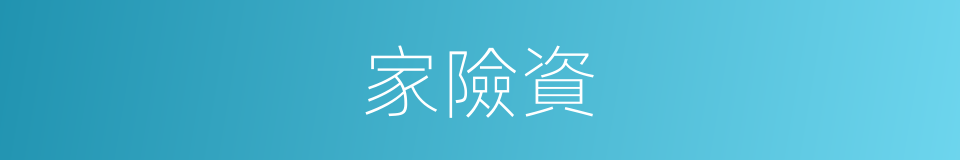 家險資的同義詞