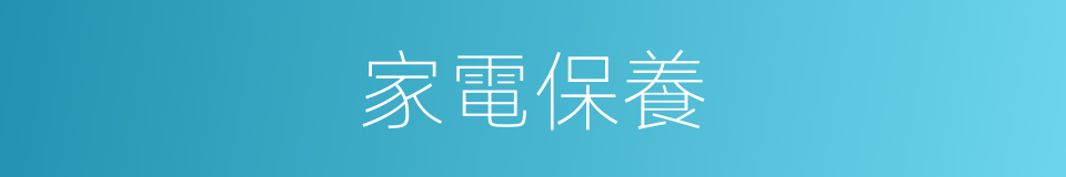 家電保養的同義詞