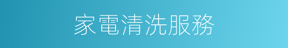 家電清洗服務的同義詞