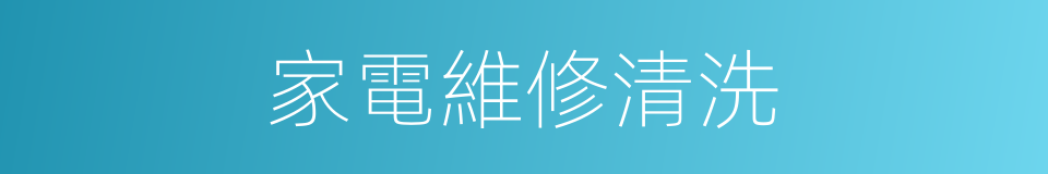 家電維修清洗的同義詞