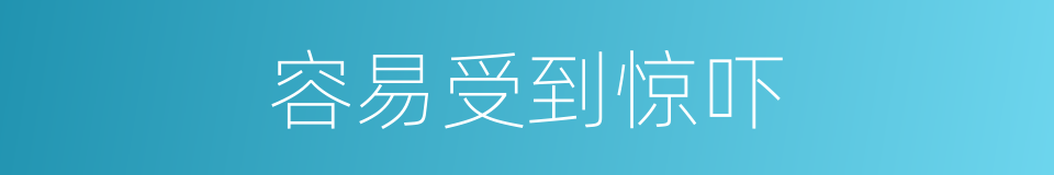 容易受到惊吓的同义词