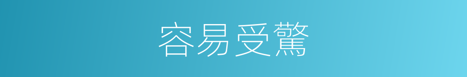 容易受驚的同義詞