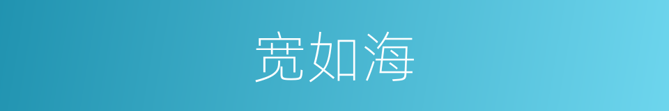 宽如海的同义词