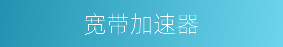 宽带加速器的同义词