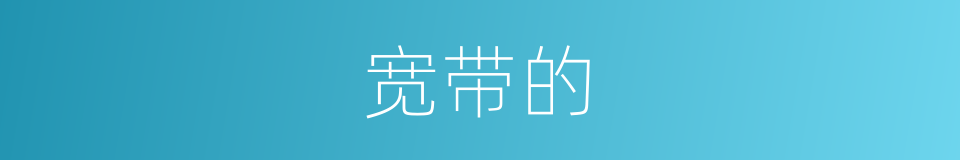 宽带的的同义词