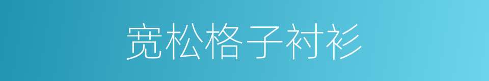 宽松格子衬衫的同义词