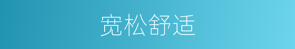 宽松舒适的同义词