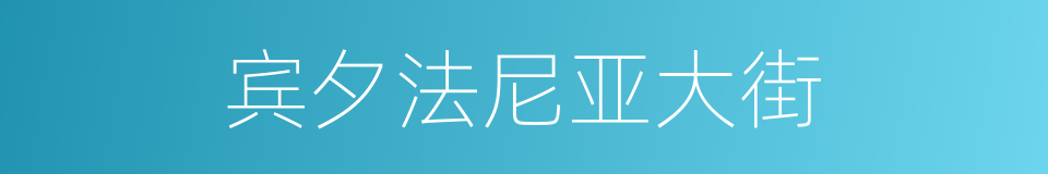 宾夕法尼亚大街的同义词