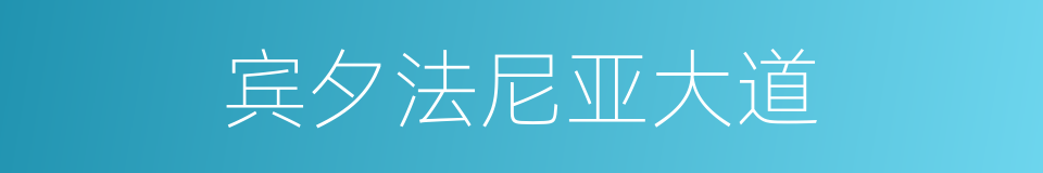 宾夕法尼亚大道的同义词