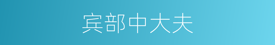 宾部中大夫的同义词