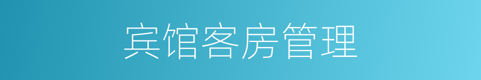 宾馆客房管理的同义词