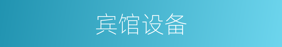 宾馆设备的同义词