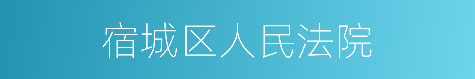 宿城区人民法院的同义词