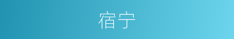 宿宁的同义词