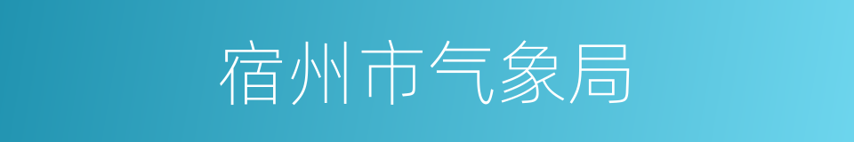 宿州市气象局的同义词