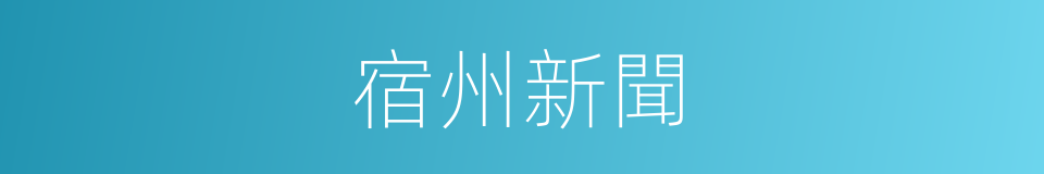 宿州新聞的同義詞