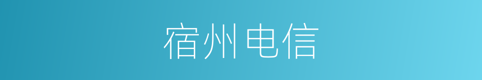 宿州电信的同义词