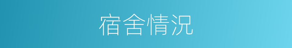 宿舍情況的同義詞